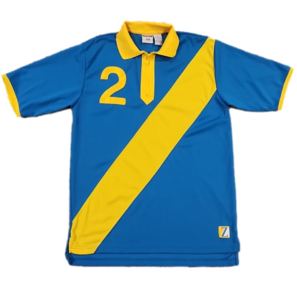 Jerzees Blue & Yellow Jersey Style Polo Shirt